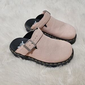 Dr. Martens ZebzagSuede Slingback Platform Mules